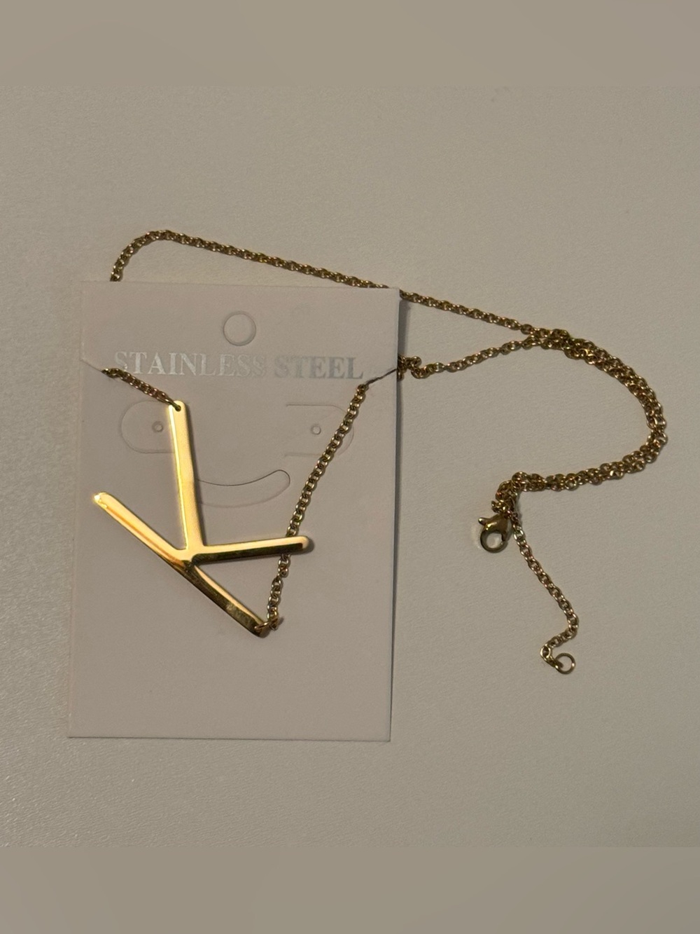 Fashion Jewelry Gold V-Bar Pendant Necklace